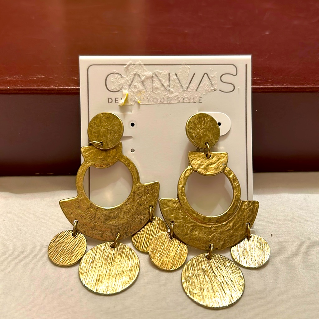 Brand New Canvas Style Earrings.